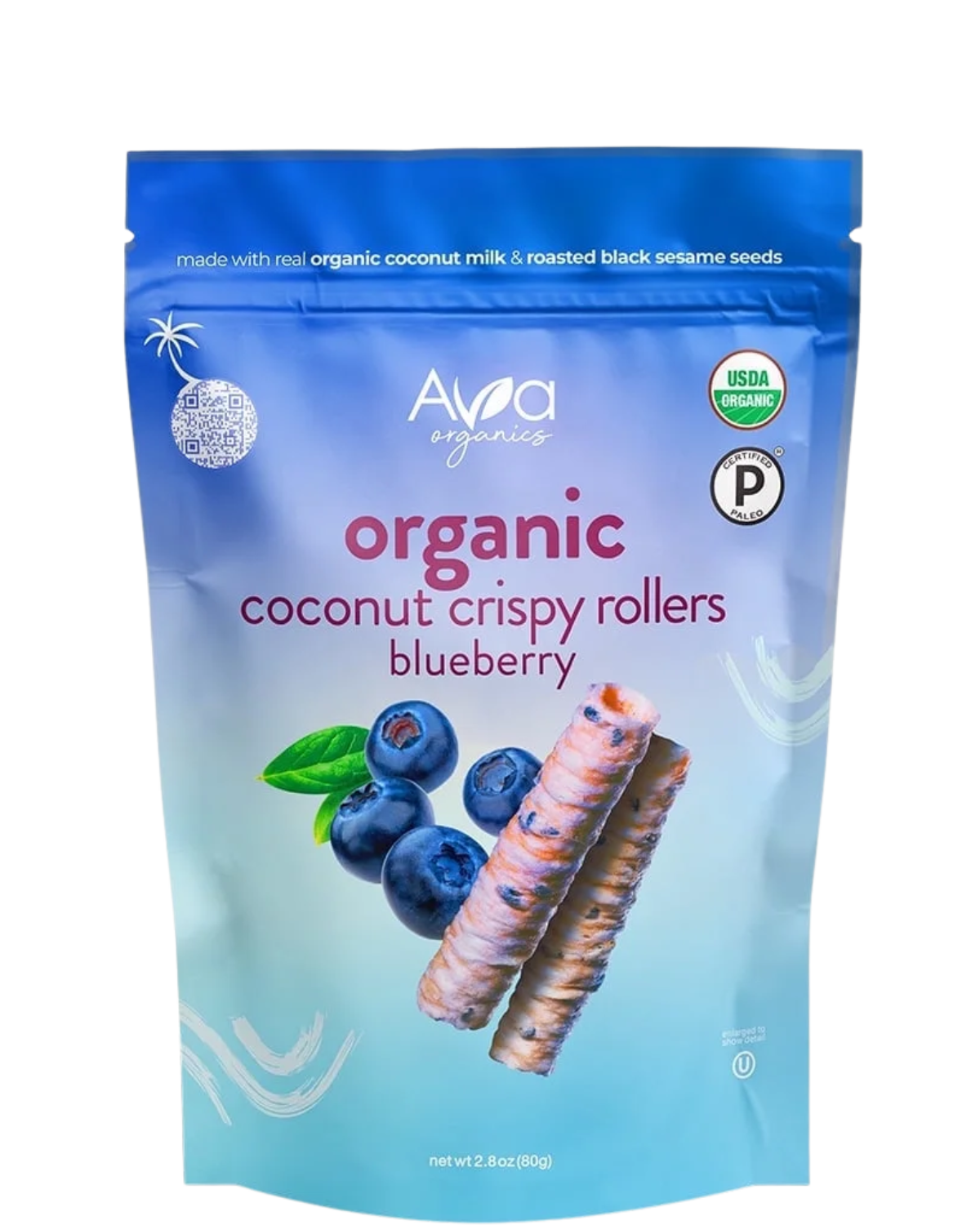 COCONUT CRISPY ROLLERS BLUEBERRY