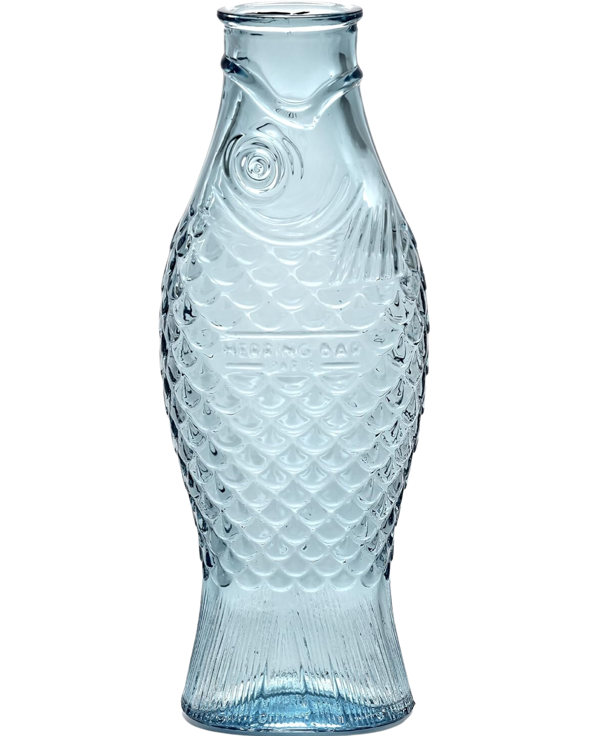 BLUE GLASS FISH CARAFE