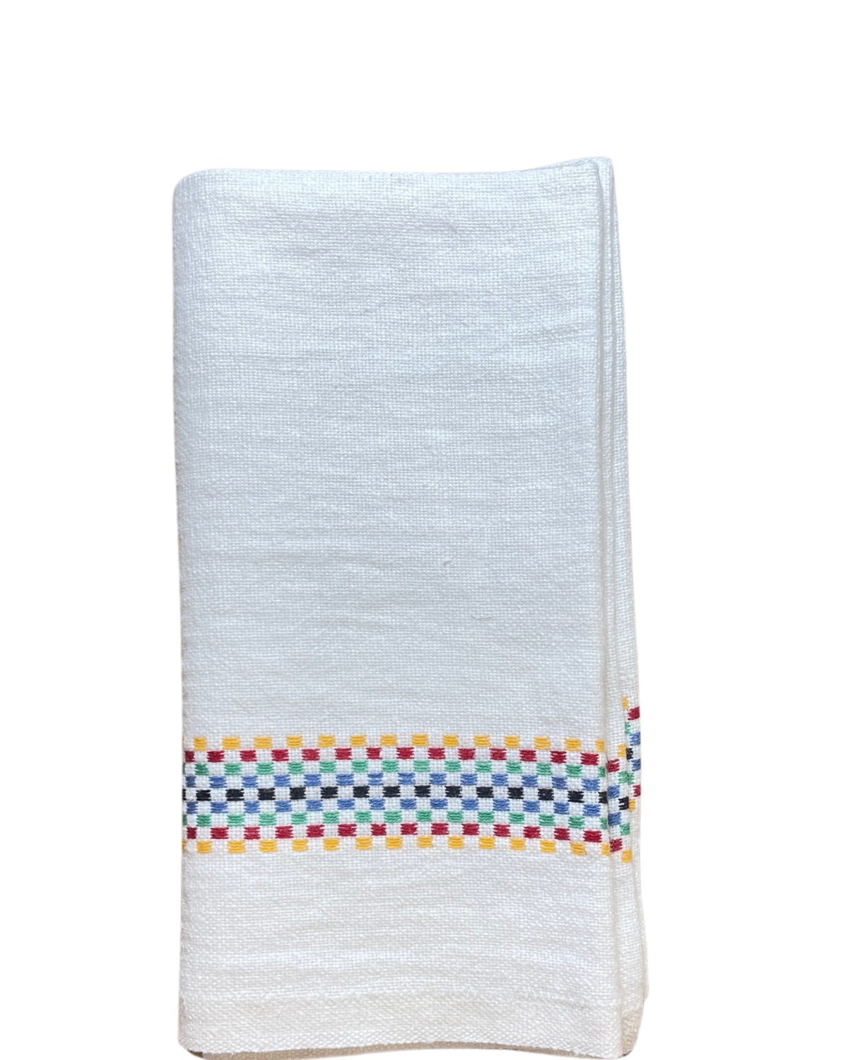 100% LINEN NAPKIN - WHITE & MULTICOLOR