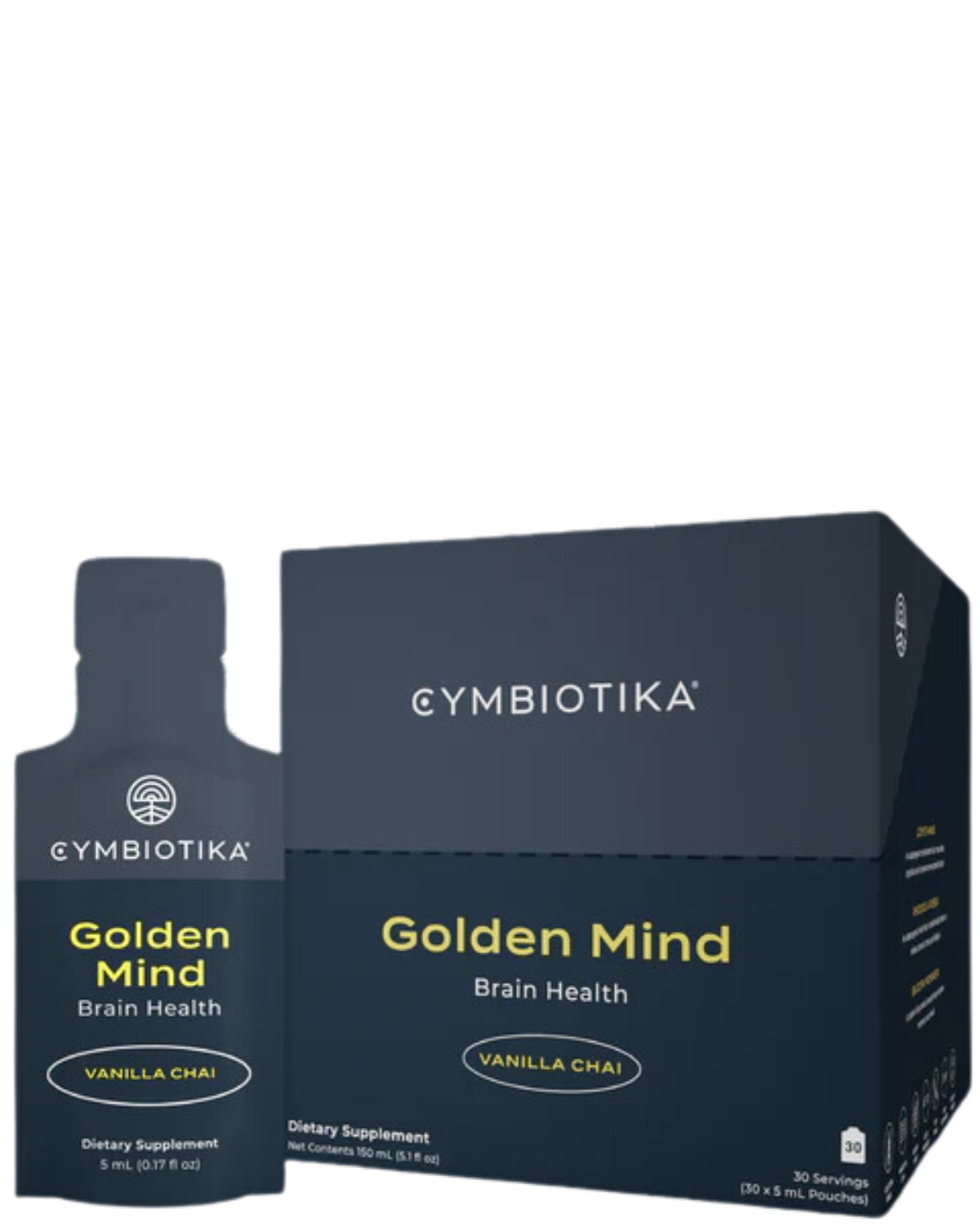 GOLDEN MIND BRAIN HEALTH SUPPLEMENT LIPOSOMAL PACKET BOX of 30 - VANILLA CHAI