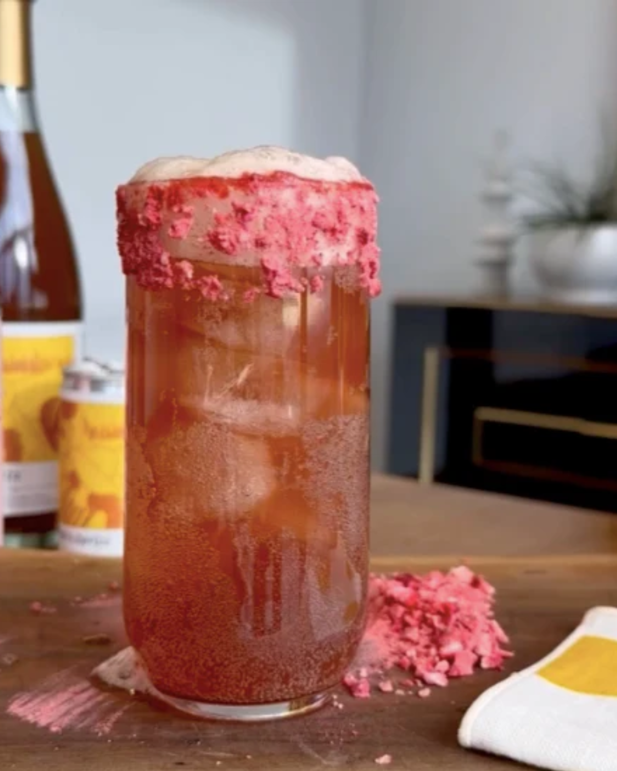 'EVA'S SPRITZ' - A NON ALCOHOLIC COCKTAIL - TART RHUBARB & CITRUS'