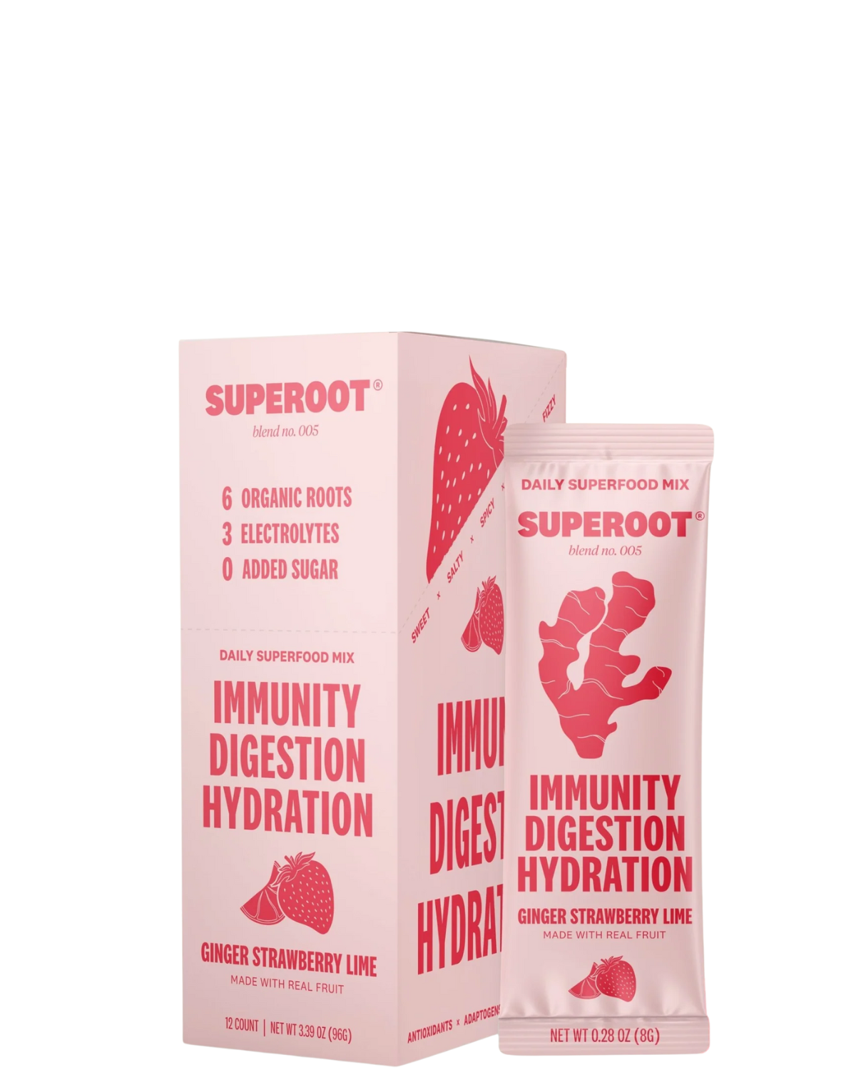 GINGER STRAWBERRY LIME ELECTROLYTES BOX OF 12