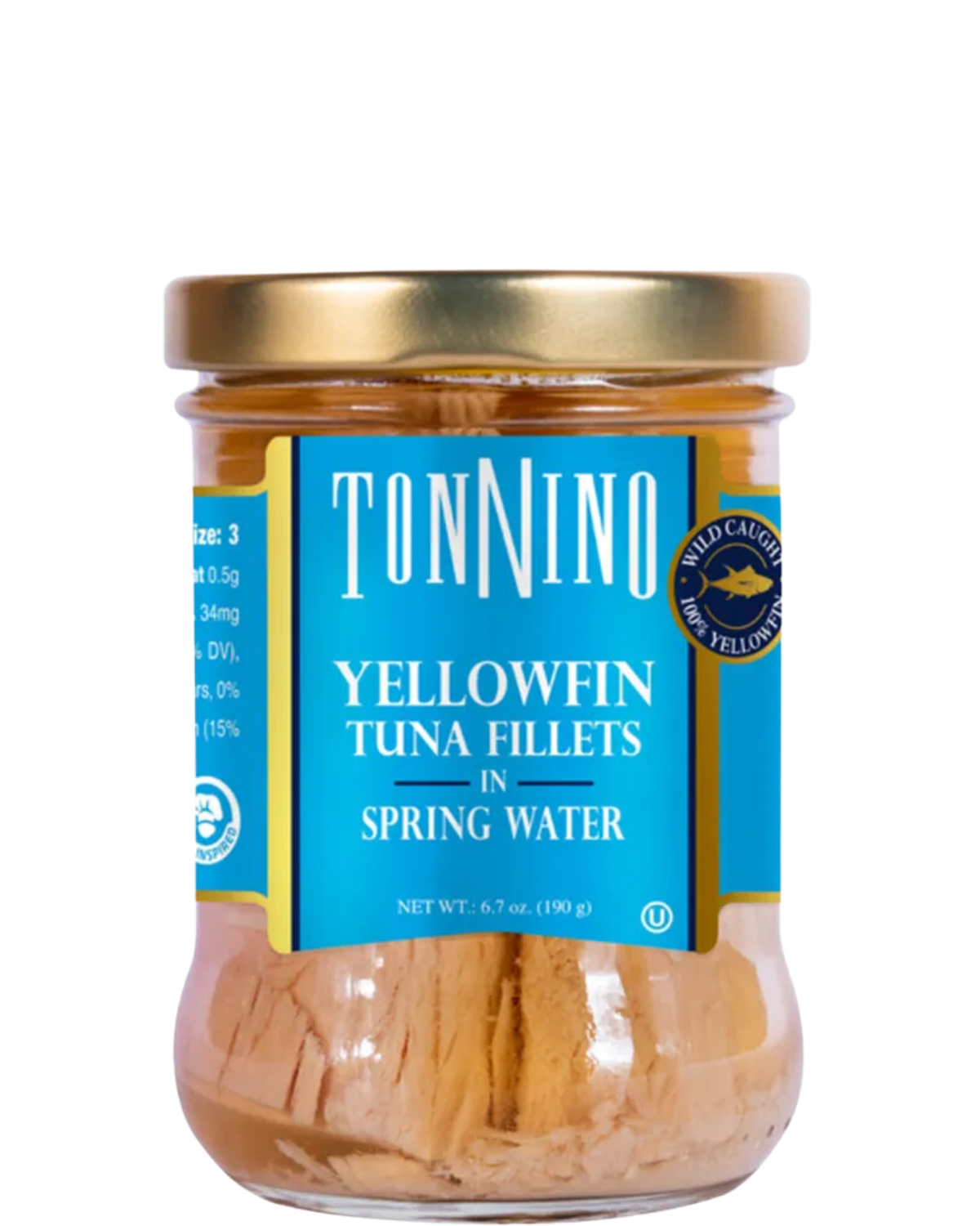 YELLOWFIN TUNA FILLETS IN SPRING WATER - POLE & LINE WILD CAUGHT