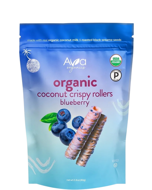 COCONUT CRISPY ROLLERS BLUEBERRY