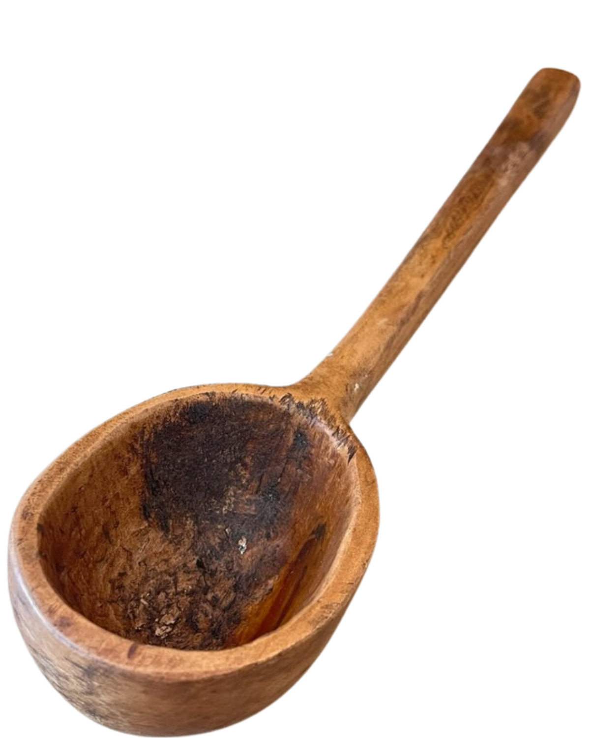 VINTAGE DEEP WOODEN SPOON LADLE