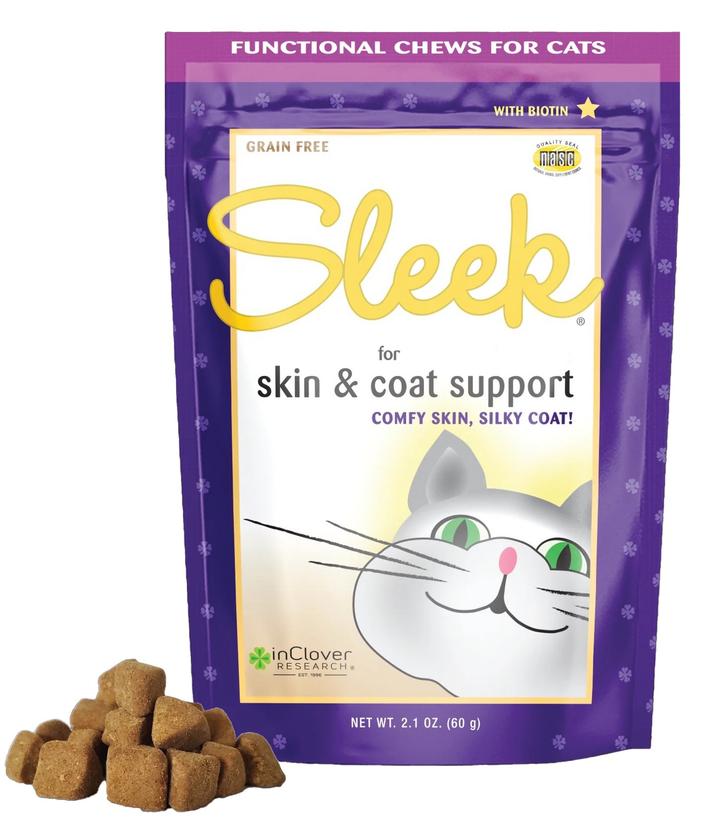 GRAIN FREE 'SLEEK' SKIN AND COAT SUPPLEMENT FOR CATS