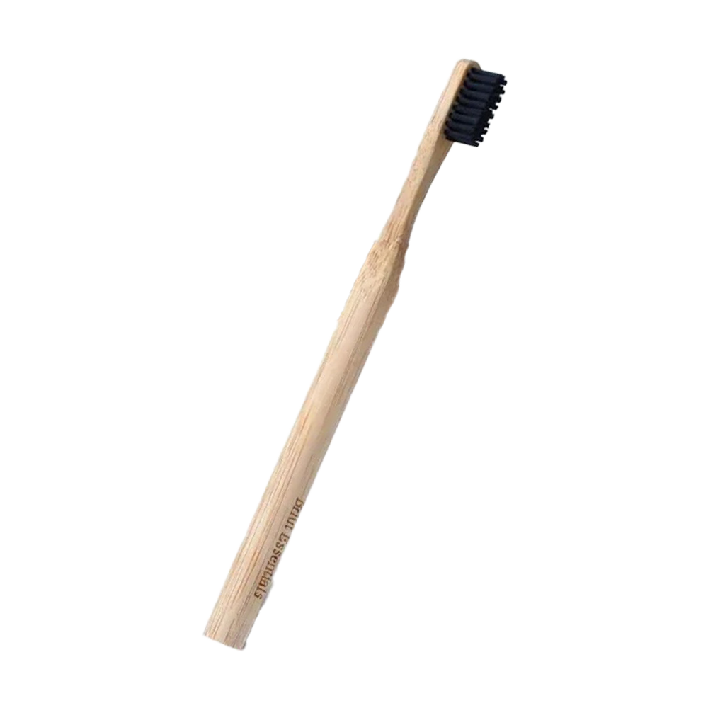 TOOTHBRUSH - BAMBOO WITH CHARCOAL-INFUSED BRISTLES