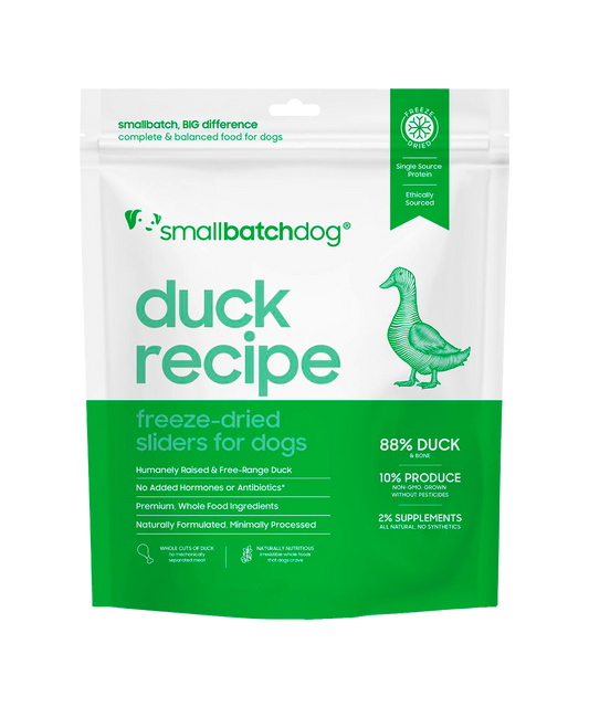 FREEZE DRIED DUCK SLIDERS FOR DOGS