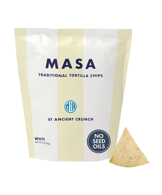 TRADITIONAL WHITE TORTILLA CHIPS FRIED IN BEEF TALLOW