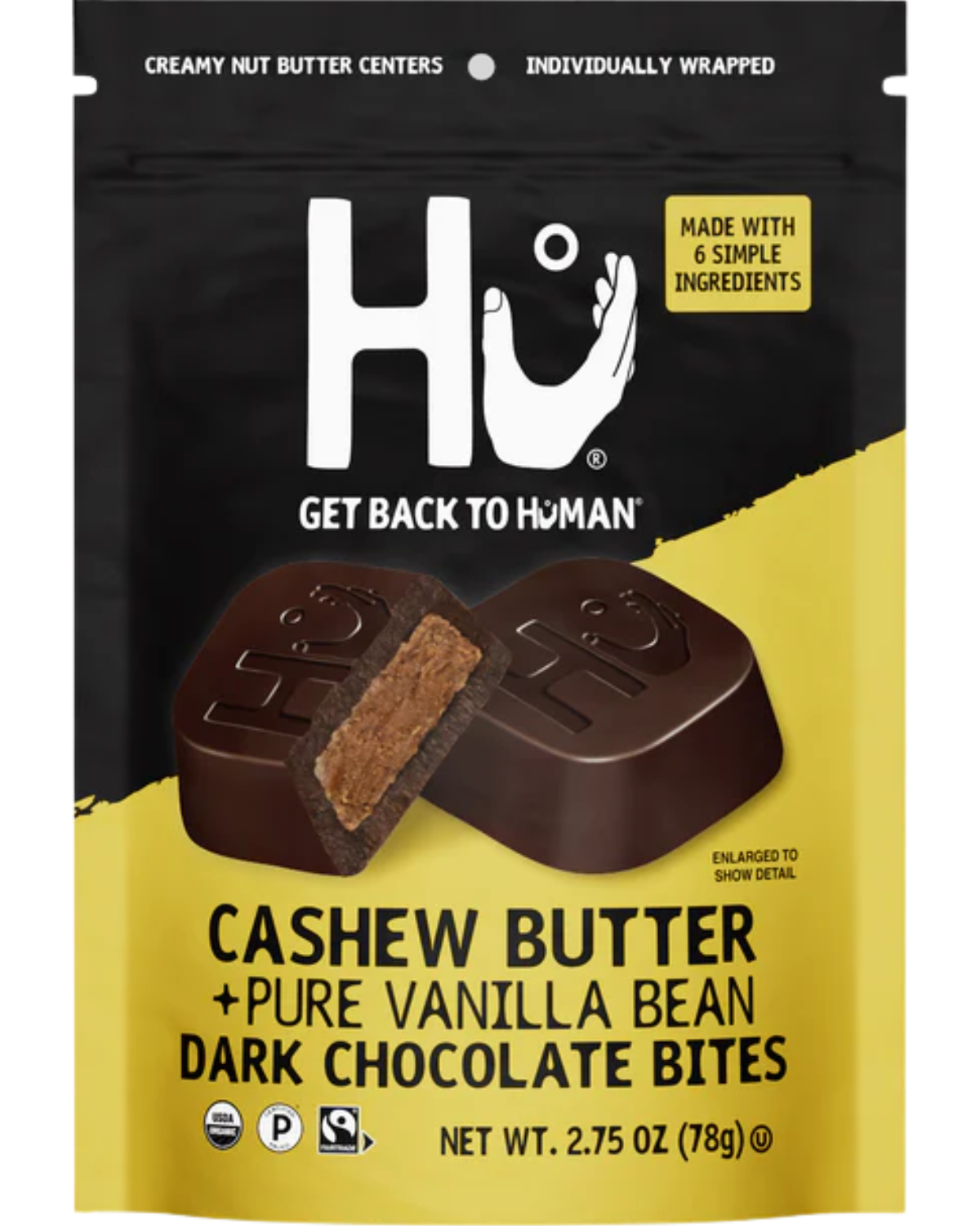 DARK CHOCOLATE BITES CASHEW BUTTER FILLED