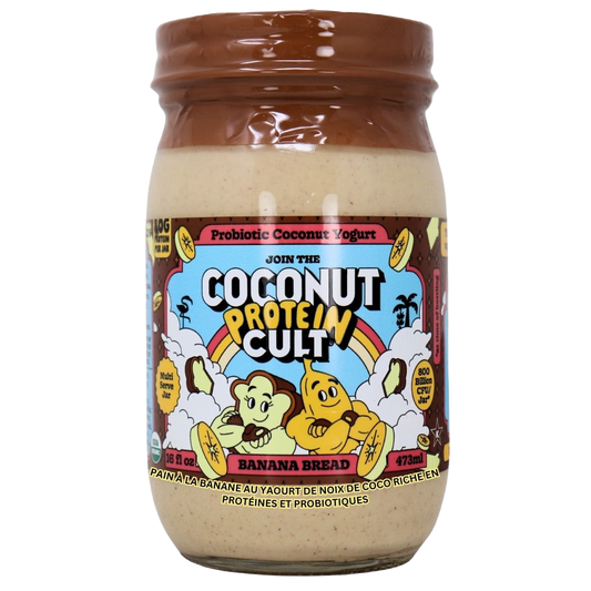 PROTEIN BANANA BREAD PROBIOTIC COCONUT YOGURT