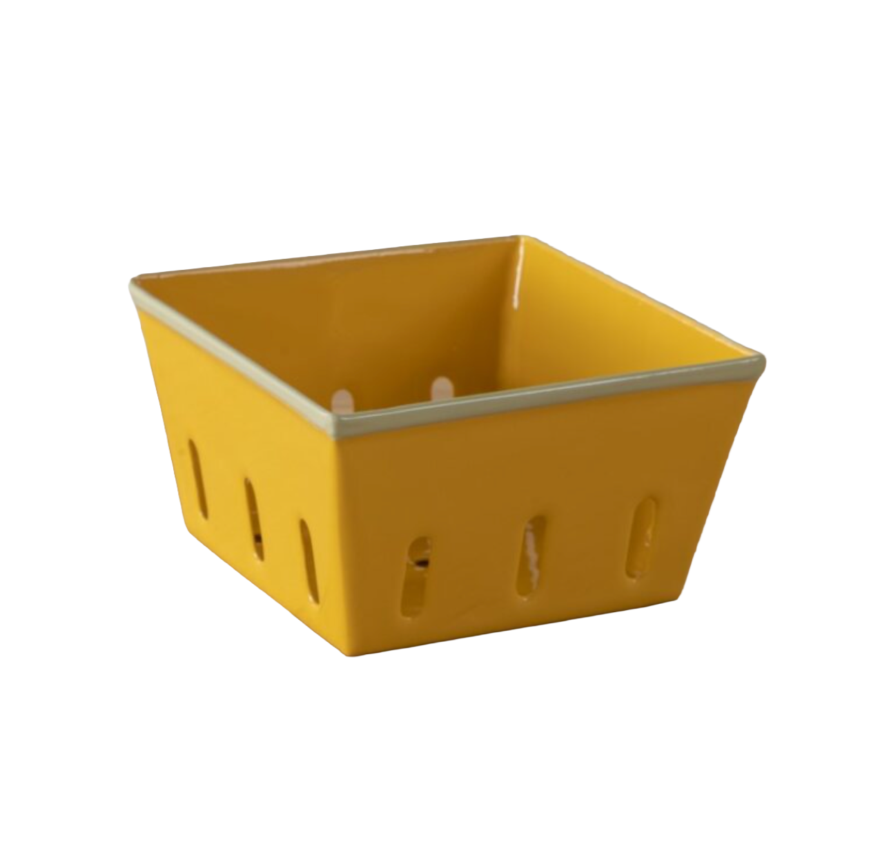 ENAMEL BERRY BASKET - YELLOW