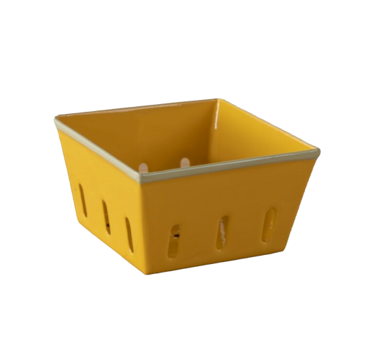 ENAMEL BERRY BASKET - YELLOW